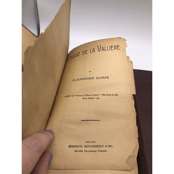 ALEXANDRE DUMAS Books Early Editions 1800s Antique Lot 2 Edmond Dantes Valliere - Picture 4 of 8